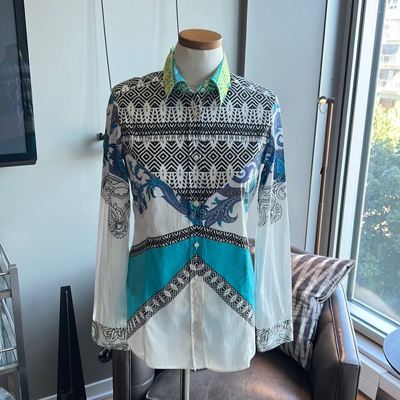 Women's ETRO Patterned Button Up Blouse Size 44 IT / 8 US - Picture 1 of 9